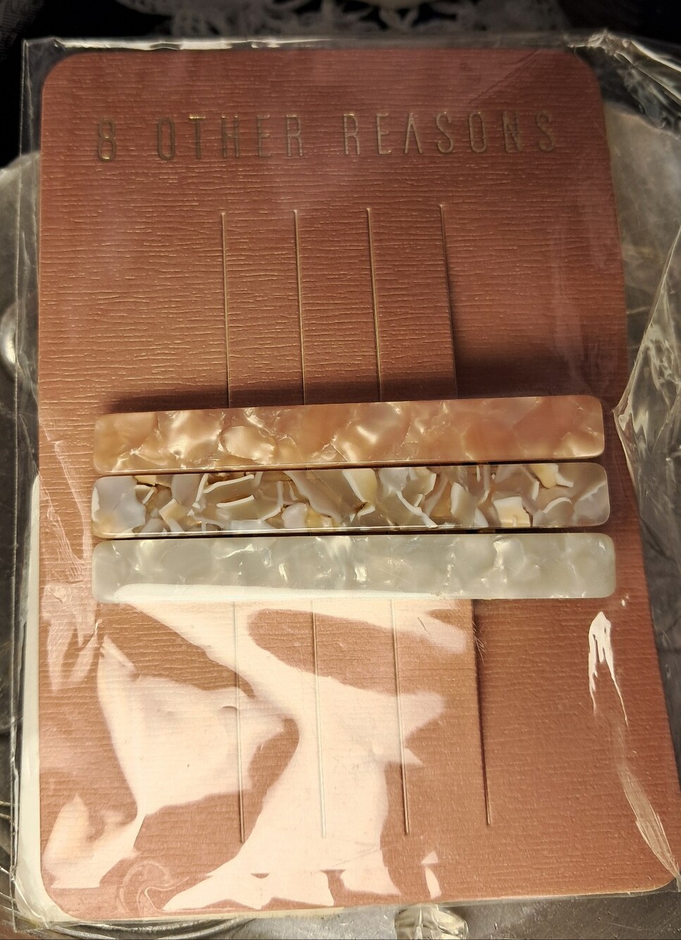 8 Other Reasons Runway Clip Trio & Goldtone Hair Clips (NIP)